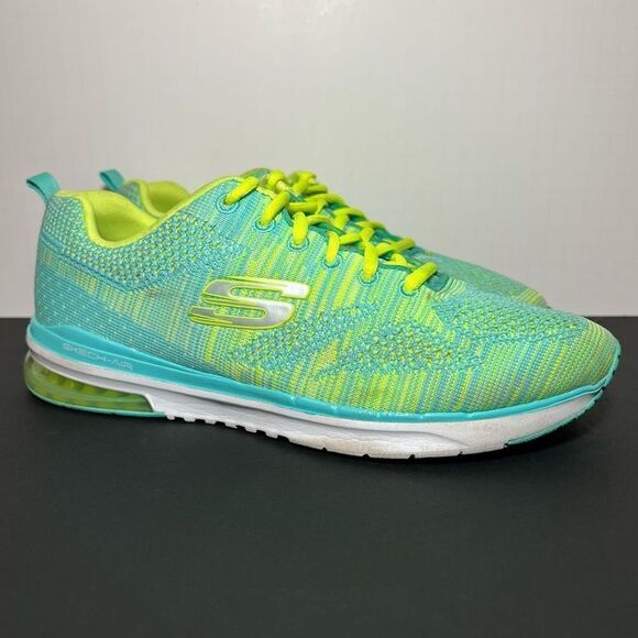 Womens SKECHERS Skech-Air Infinity Wild Card Aqua Blue Sneakers / Size 9.5 - Picture 1 of 9